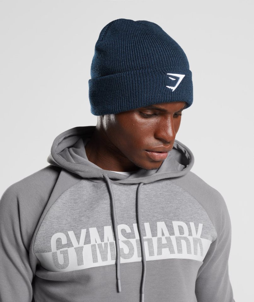 Gymshark Sharkhead Beanie Navy | NZ 7GCDST